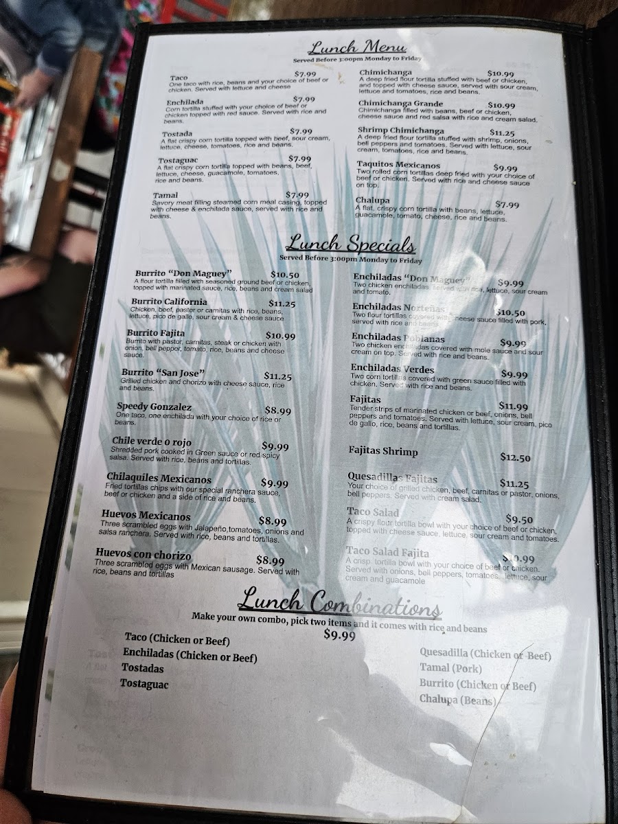 Don Maguey Mexican Restaurant Photo Menu 1