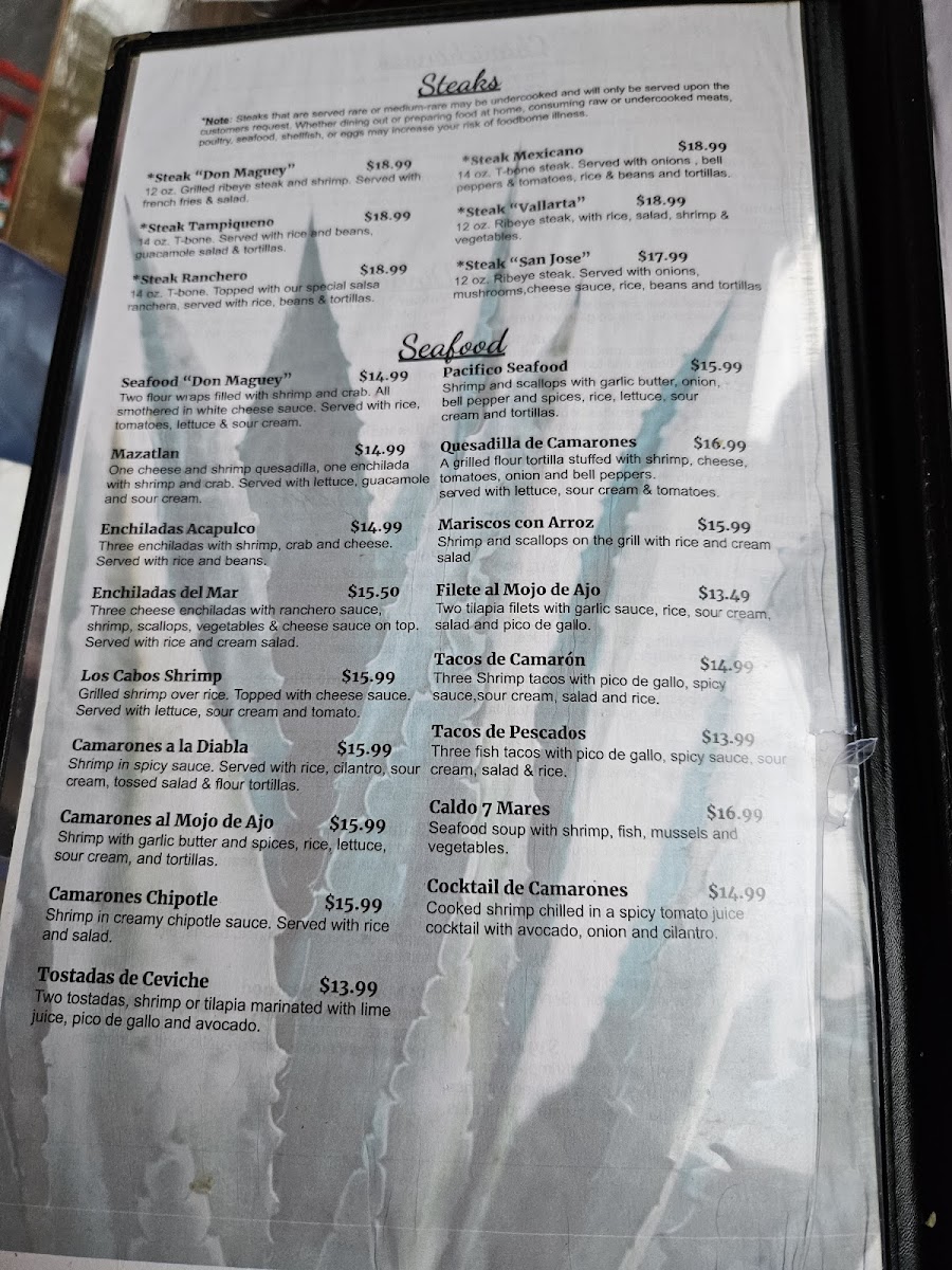 Don Maguey Mexican Restaurant Photo Menu 2