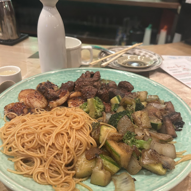 Hibachi Skirt Steak and Scallops