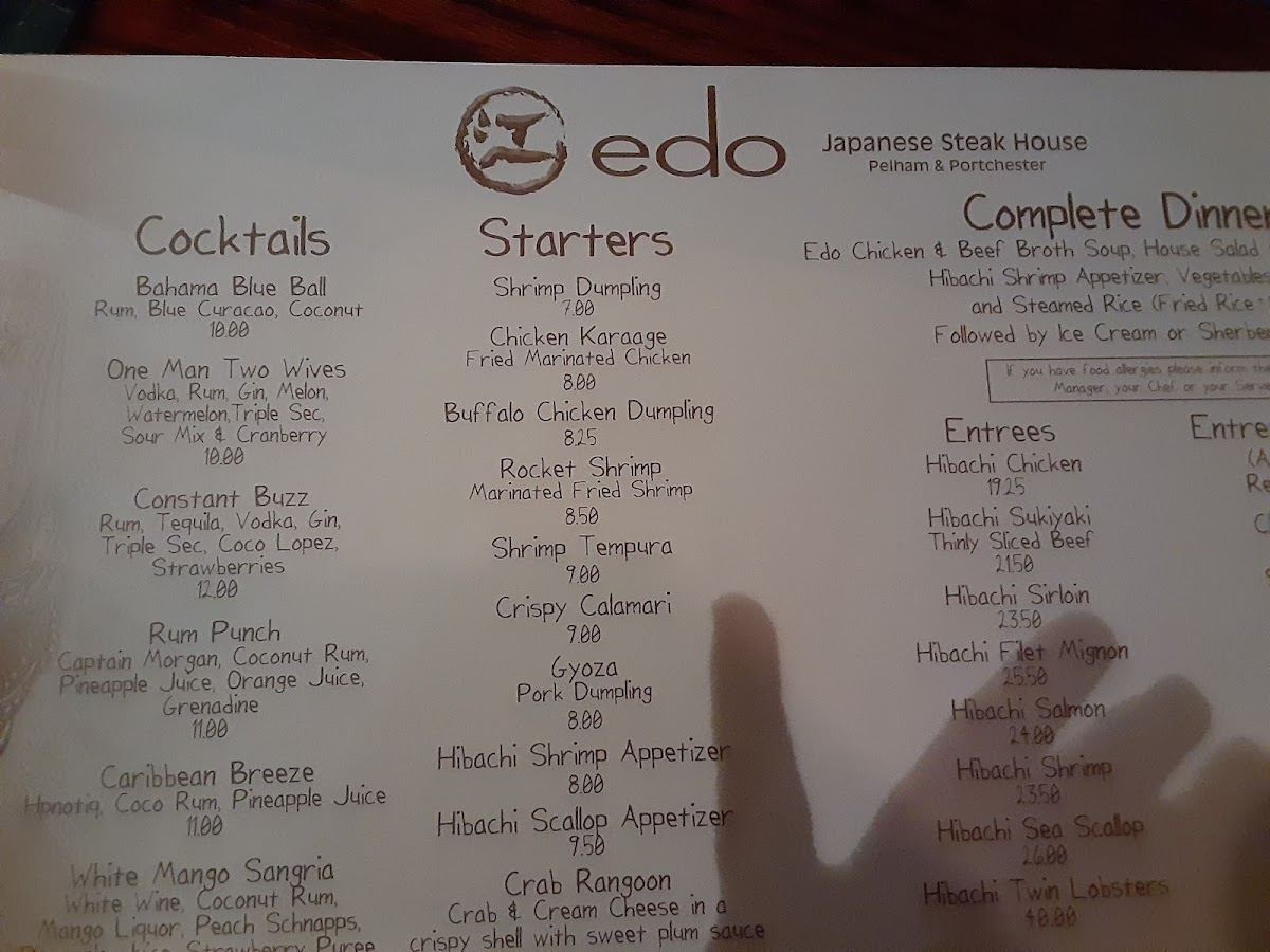 Edo Japanese Steak House Photo Menu 9