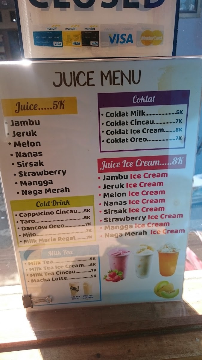Asber 31 juice & Ice Cream Photo Menu 1