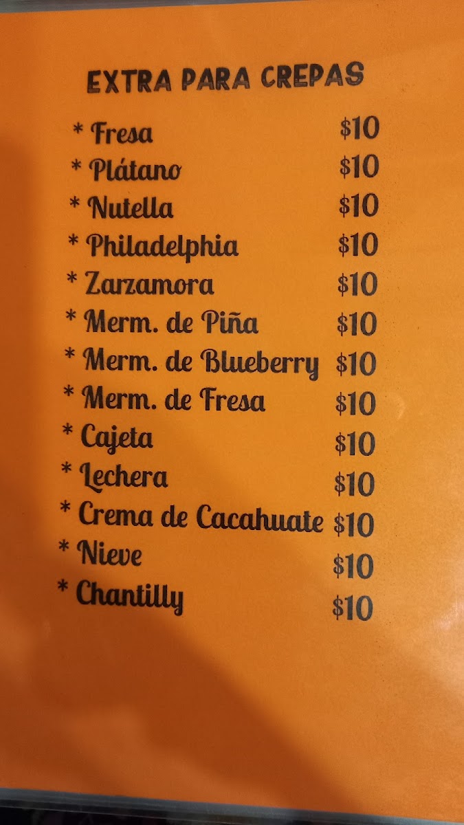 Las Tapiocas Photo Menu 3