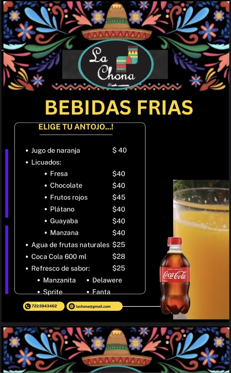 La Chona 'El Sabor Mexicano' Photo Menu 2
