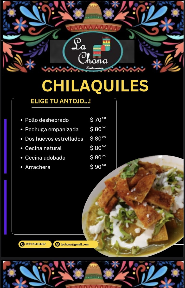 La Chona 'El Sabor Mexicano' Photo Menu 9