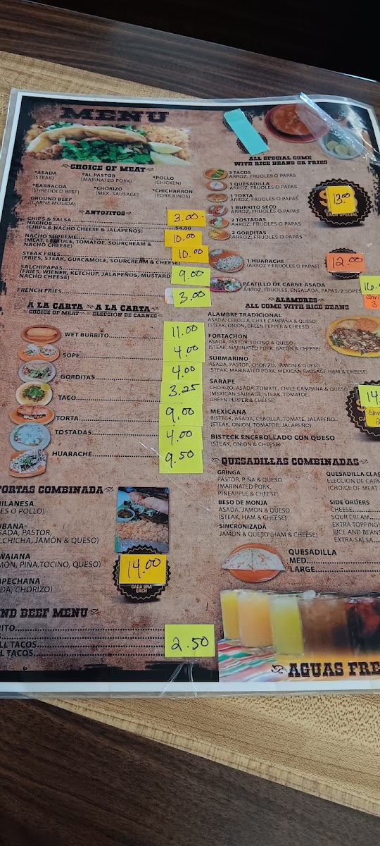 El Torito Asador Photo Menu 9