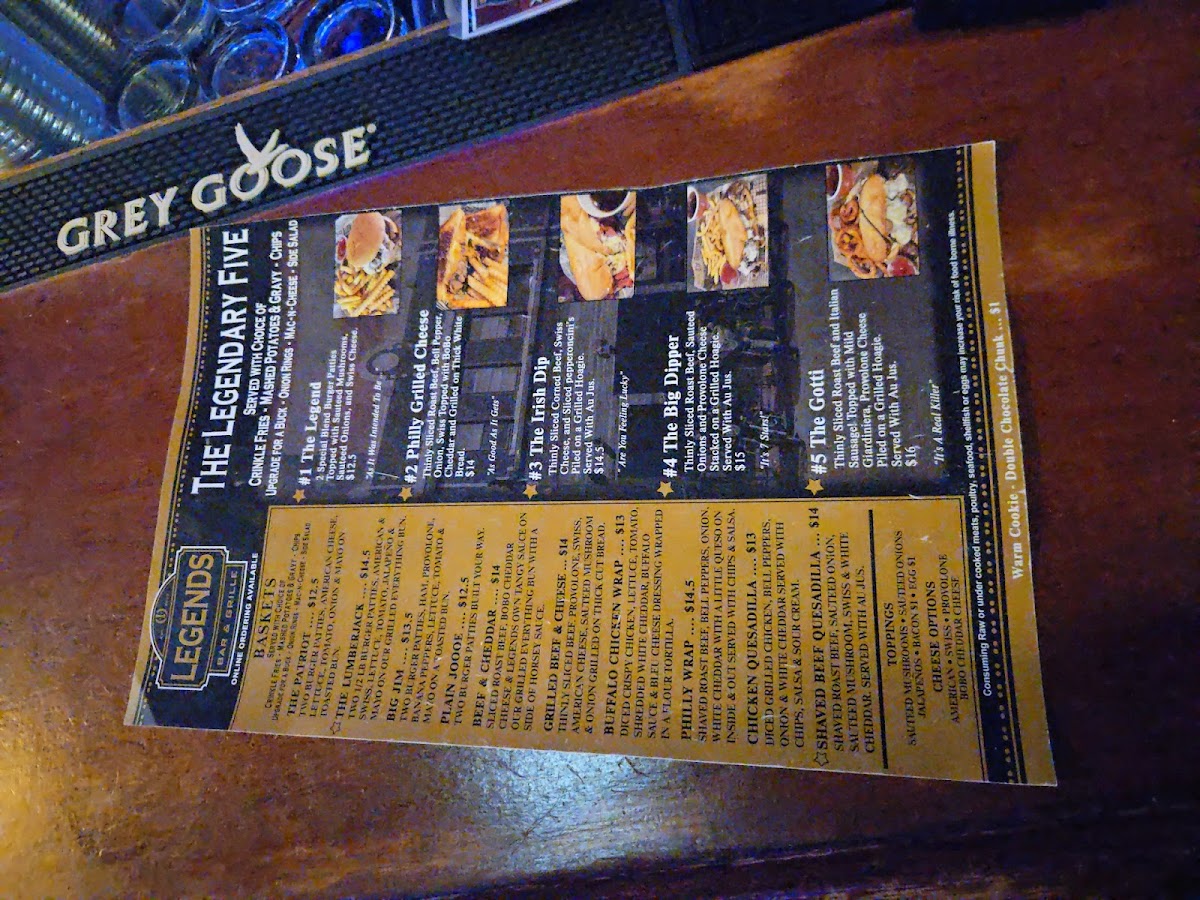 Legends Bar & Grille Photo Menu 10