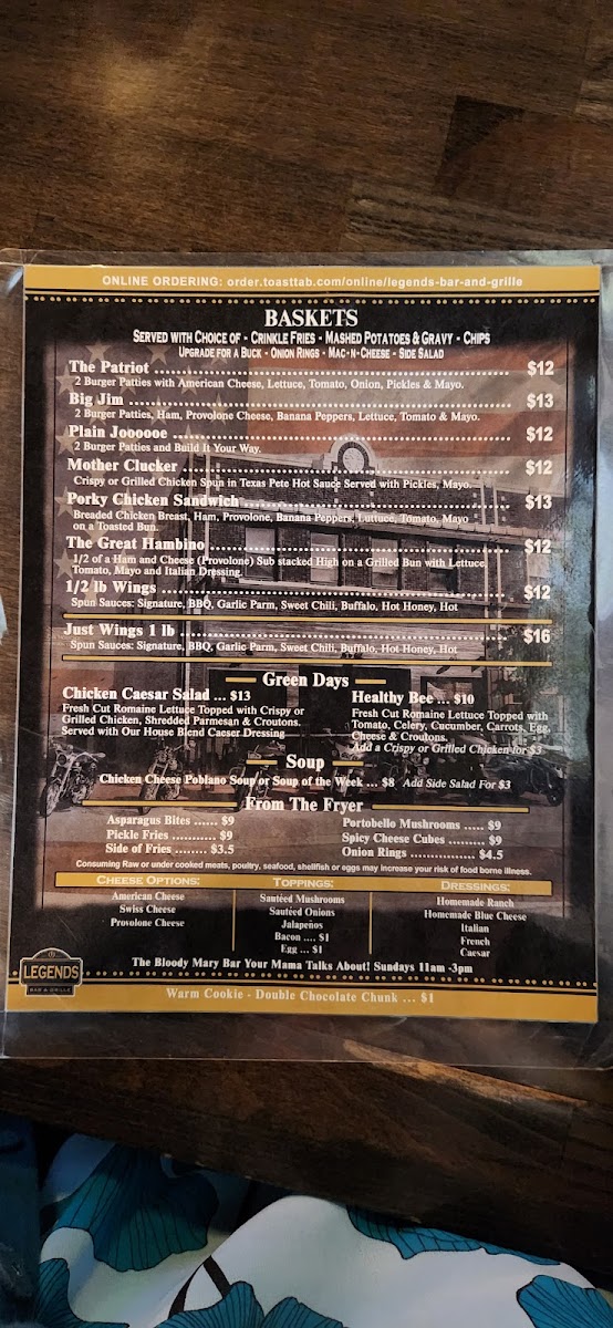 Legends Bar & Grille Photo Menu 6