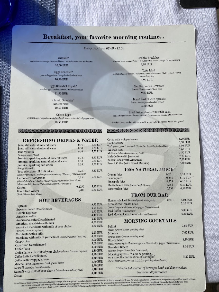 Gradska kavana Arsenal Restaurant Photo Menu 4