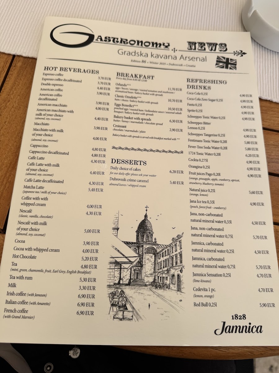 Gradska kavana Arsenal Restaurant Photo Menu 7