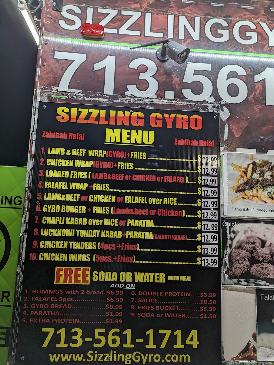Sizzling Gyro Photo Menu 5