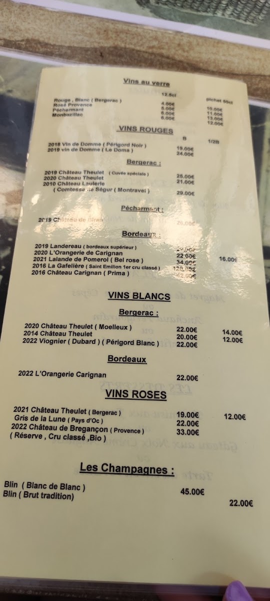 RESTAURANT LA FONTAINE SARLAT Photo Menu 3