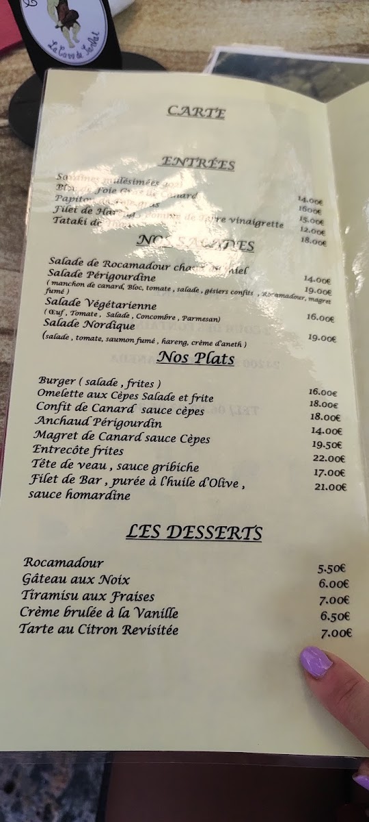 RESTAURANT LA FONTAINE SARLAT Photo Menu 4