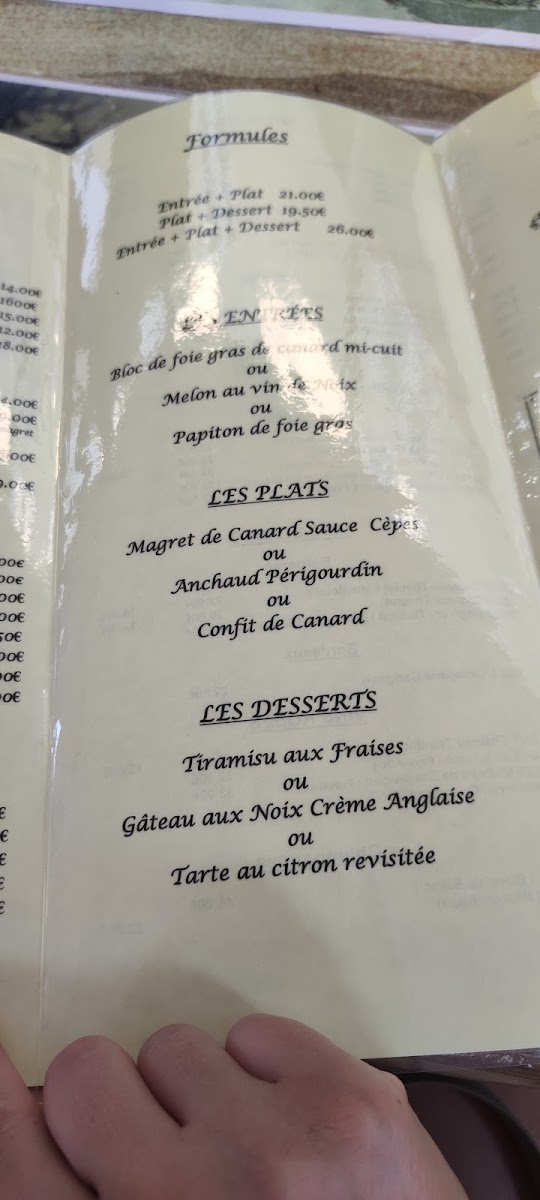 RESTAURANT LA FONTAINE SARLAT Photo Menu 5