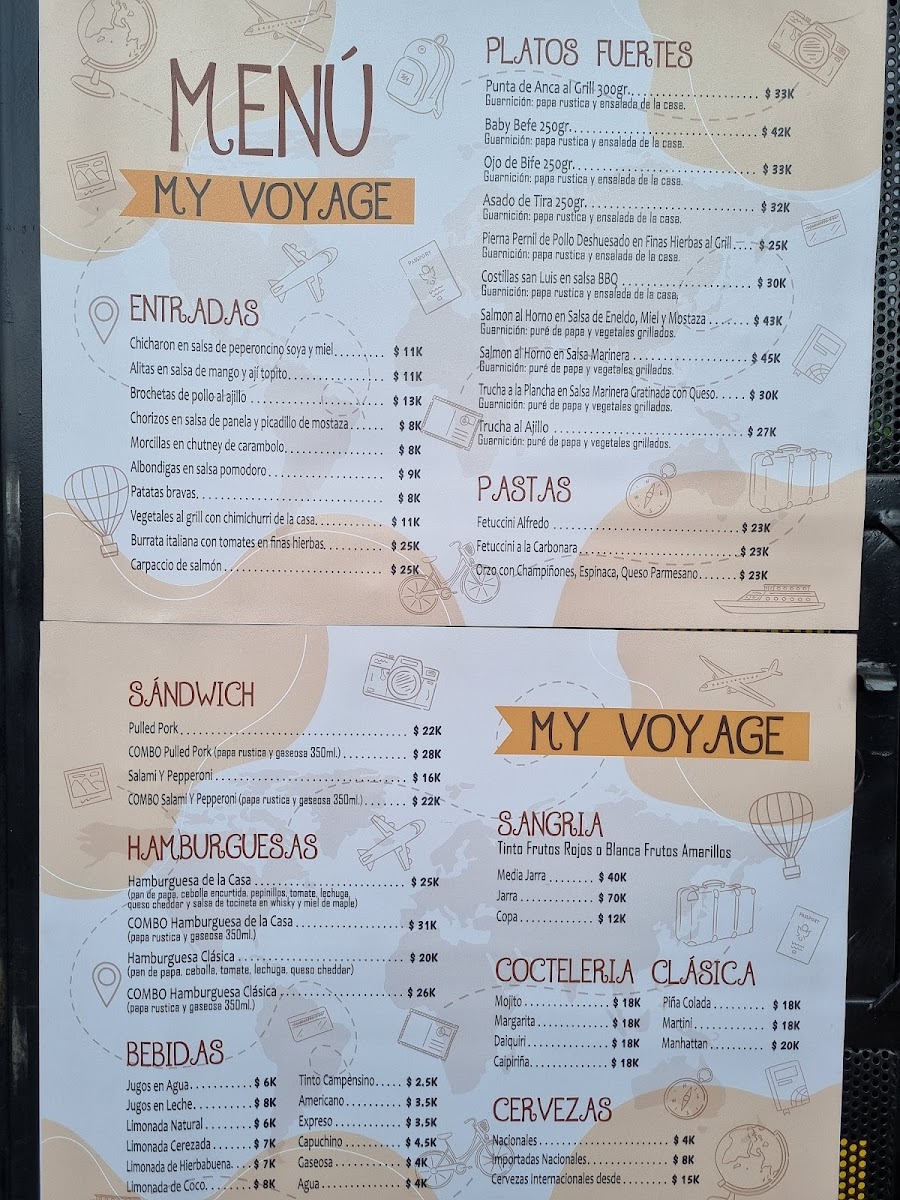 MY VOYAGE restaurante gastrobar. Photo Menu 2