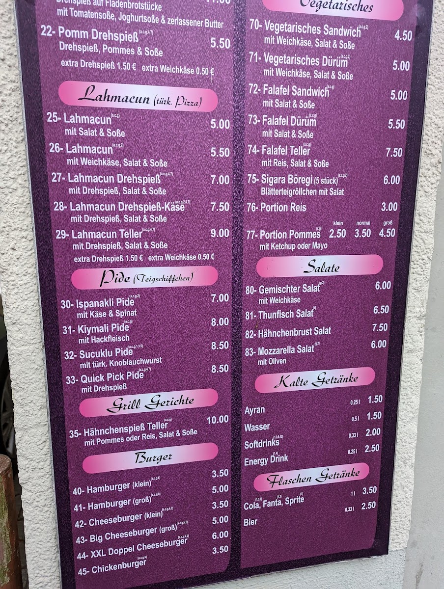 Quick Pick Döner und Pizza Kronberg Photo Menu 1