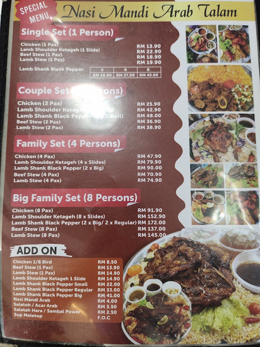 Restoran Nasi Mandi Photo Menu 7