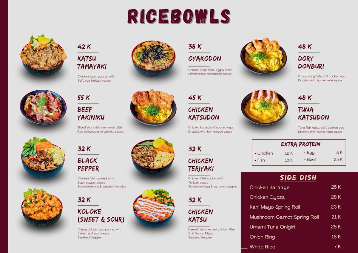 Sooki Ricebowl Photo Menu 1