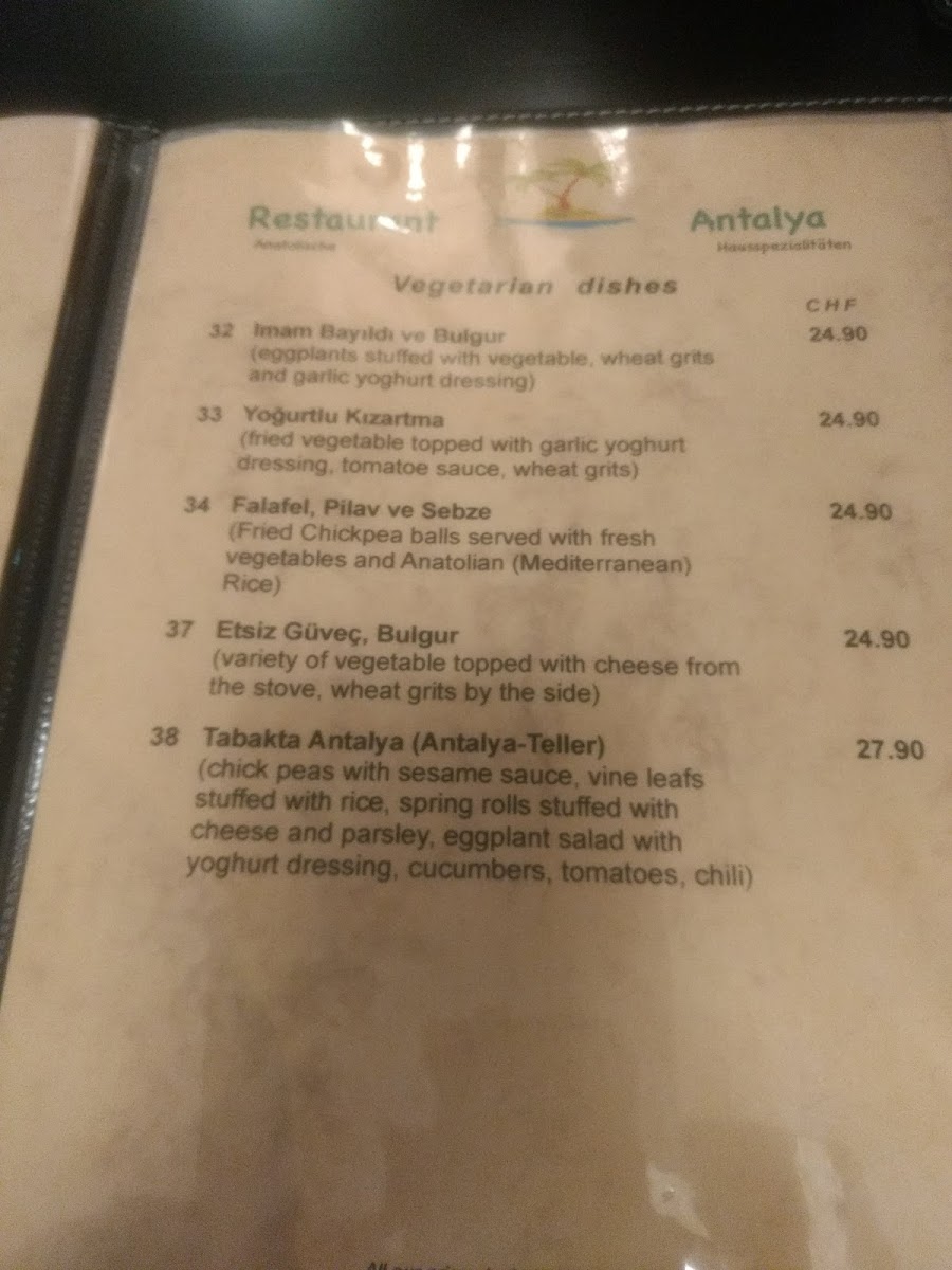 Antalya restaurant Photo Menu 7