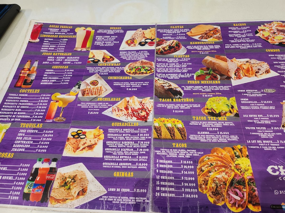 El CHENTE COMIDA MEXICANA Photo Menu 1