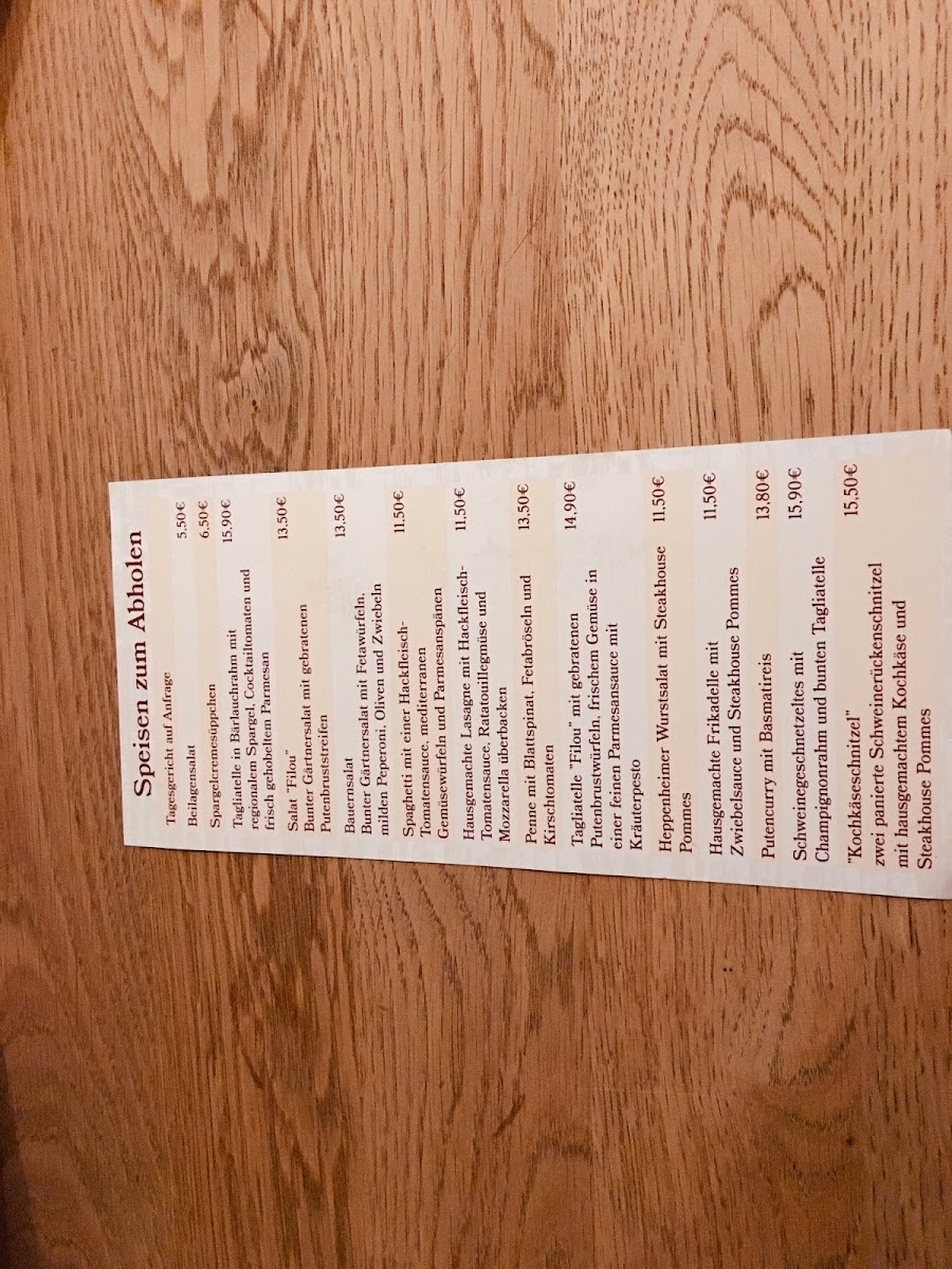 Bistro Filou Stadtmauerkeller Photo Menu 10