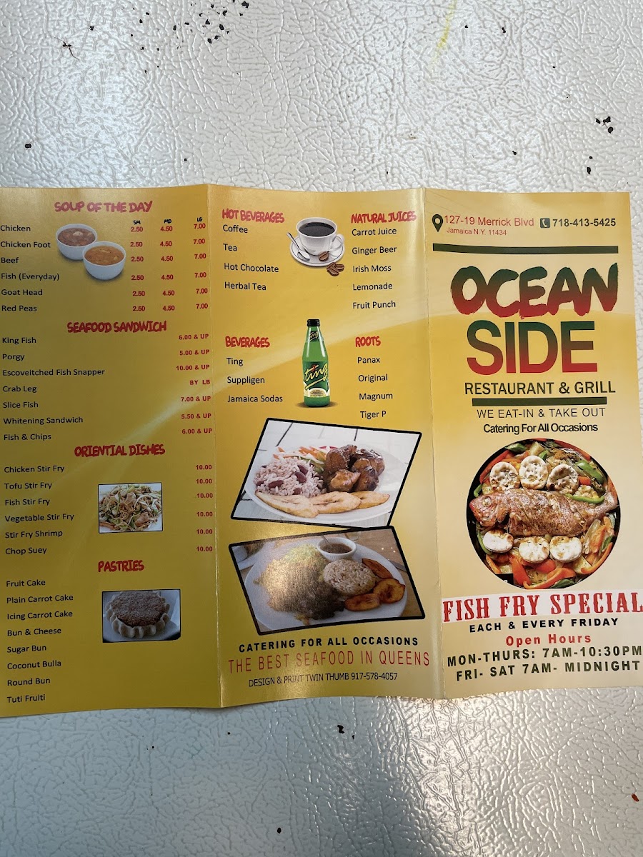 Ocean Side Restaurant &Grill Photo Menu 1