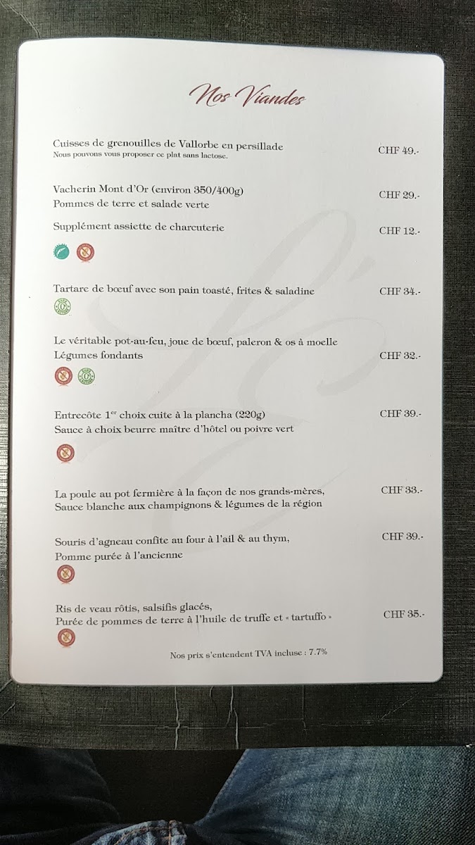 Auberge de L’Esplanade Photo Menu 2
