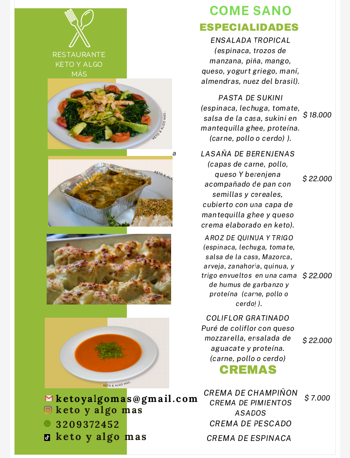 Keto y Algo Más Photo Menu 2