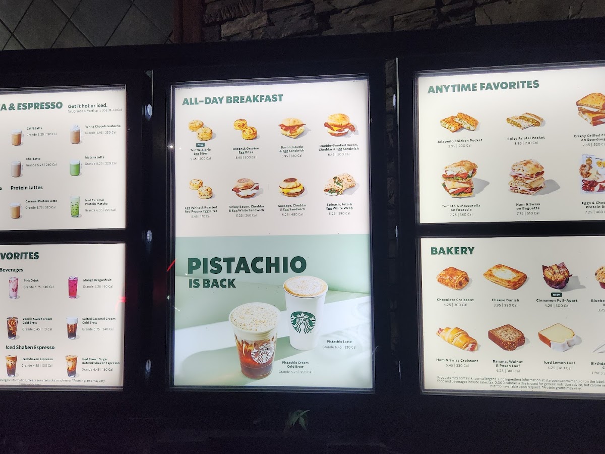 Starbucks Coffee Company Photo Menu 3
