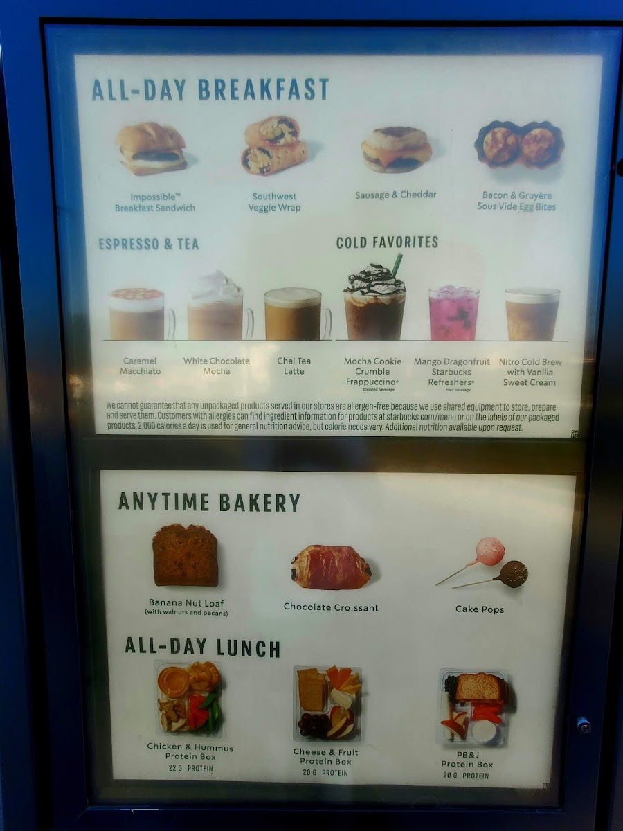 Starbucks Coffee Company Photo Menu 4