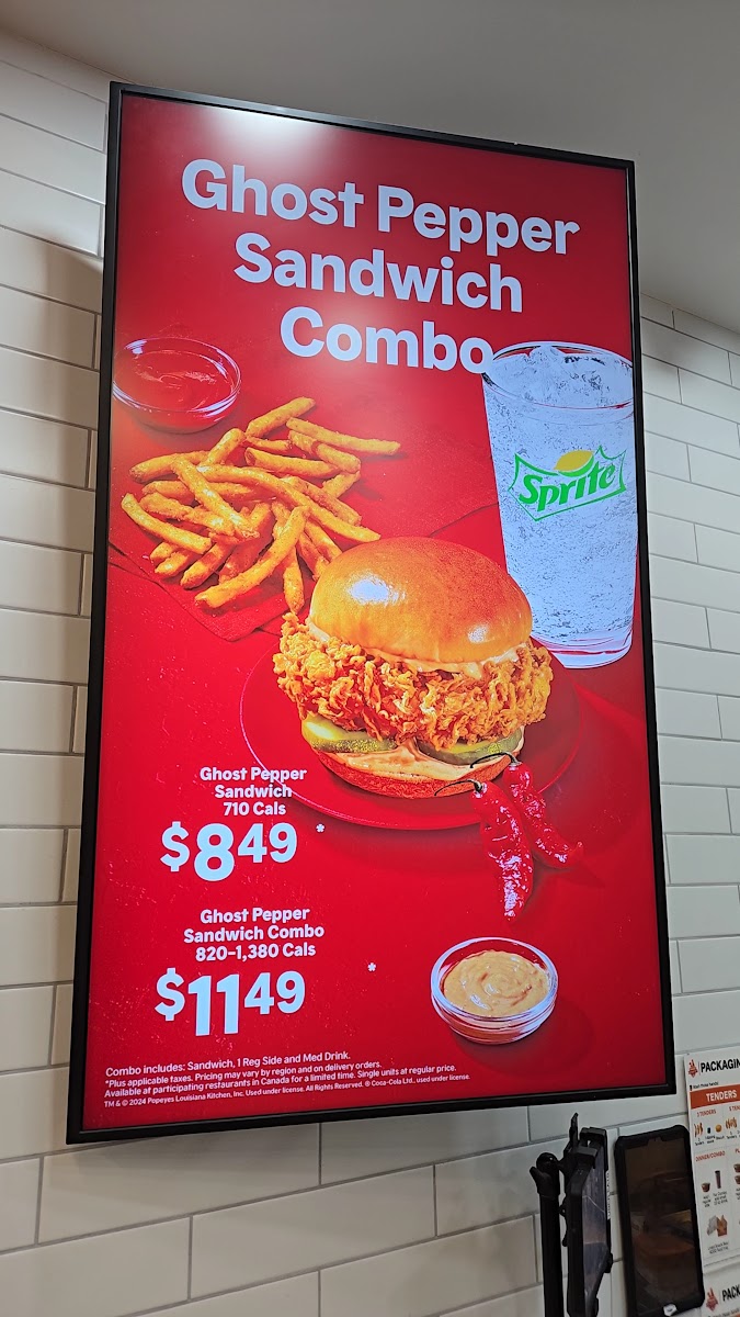 Popeyes Louisiana Kitchen Photo Menu 1