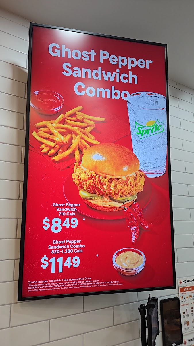 Popeyes Louisiana Kitchen Photo Menu 5