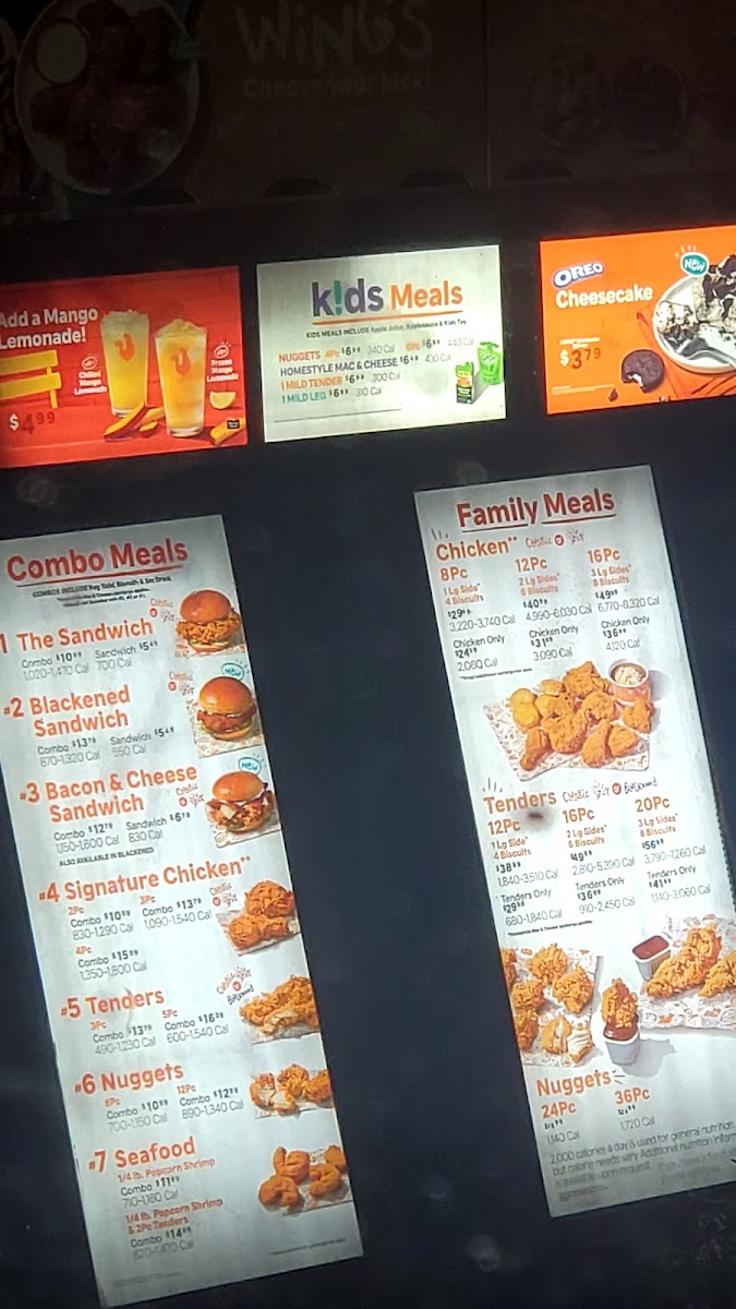 Popeyes Louisiana Kitchen Photo Menu 6
