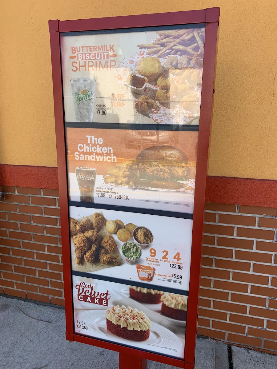 Popeyes Louisiana Kitchen Photo Menu 7