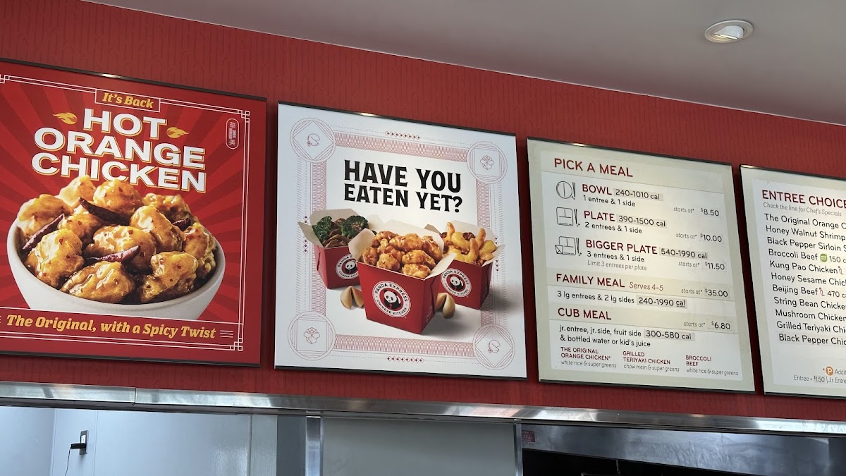 Panda Express Photo Menu 1