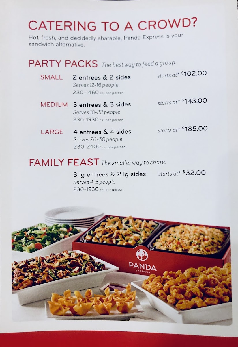 Panda Express Photo Menu 4