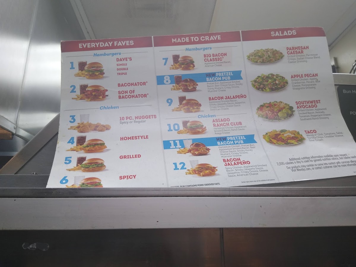 Wendy's Photo Menu 1