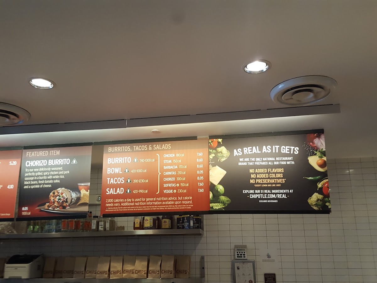 Chipotle Mexican Grill Photo Menu 1