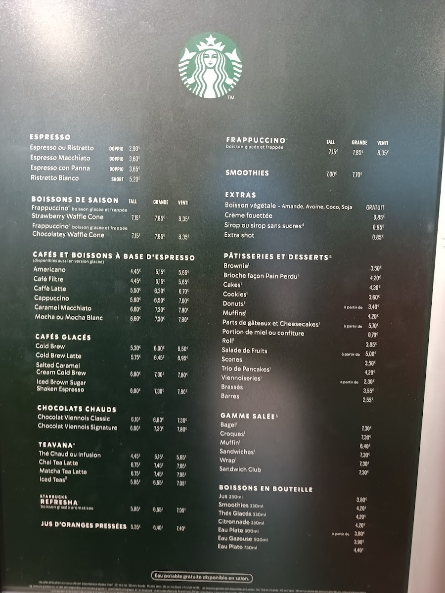 Starbucks Photo Menu 1