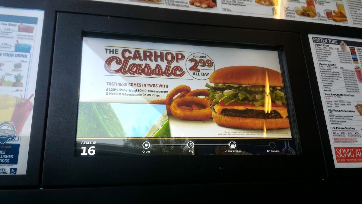 Sonic Drive-In Photo Menu 1