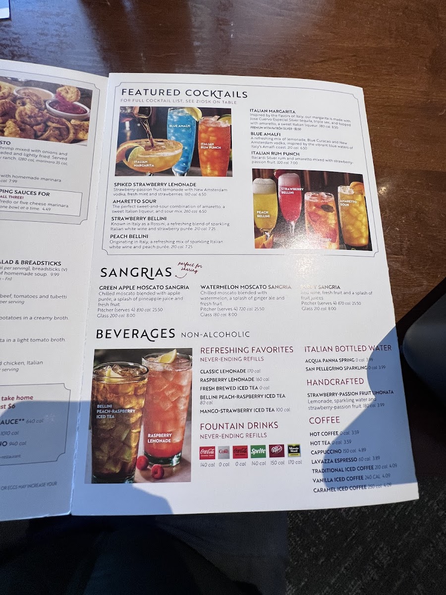 Olive Garden Italian Restaurant Photo Menu 10
