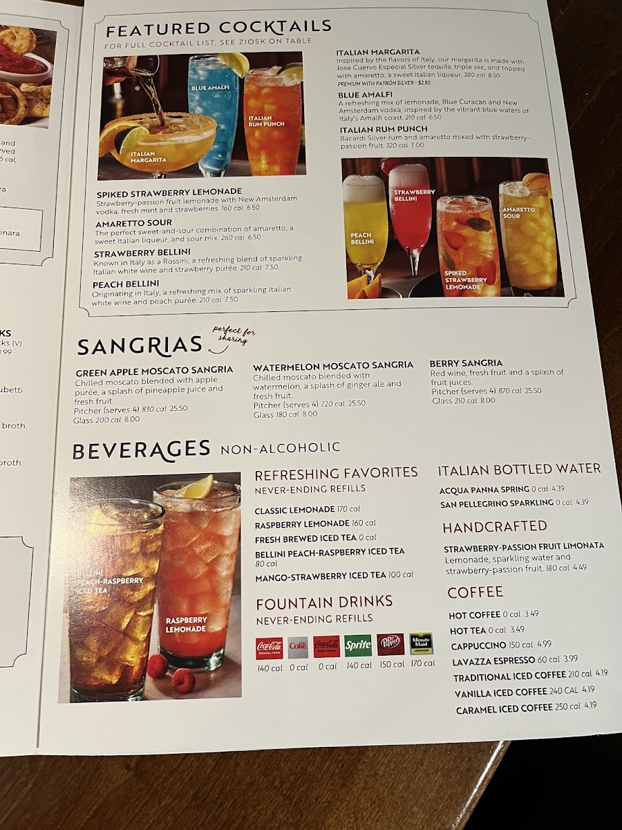 Olive Garden Italian Restaurant Photo Menu 3