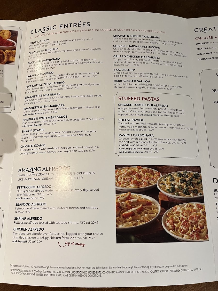 Olive Garden Italian Restaurant Photo Menu 5
