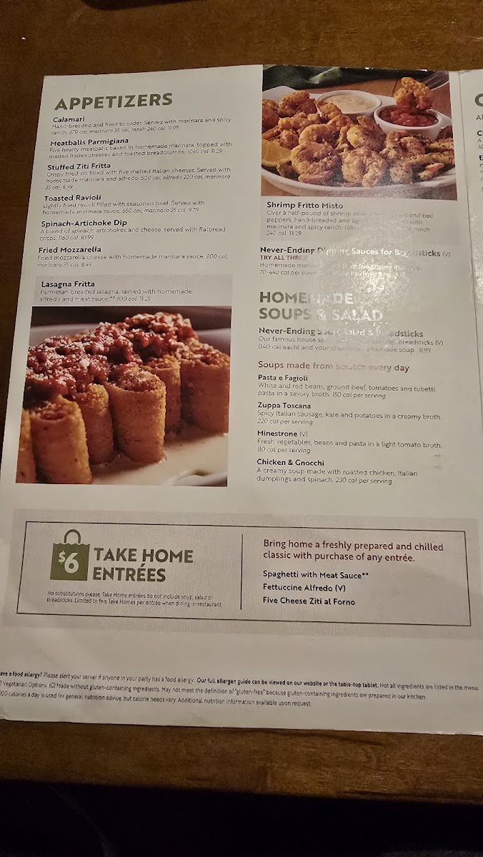 Olive Garden Italian Restaurant Photo Menu 6