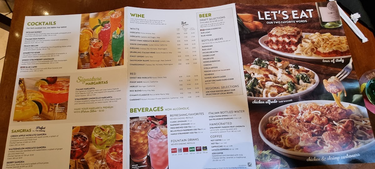 Olive Garden Italian Restaurant Photo Menu 9