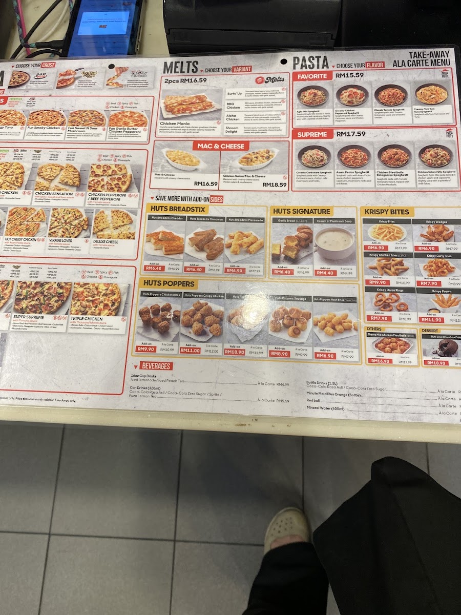 Pizza Hut Photo Menu 1