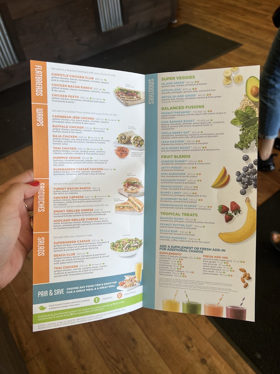Tropical Smoothie Cafe Photo Menu 2