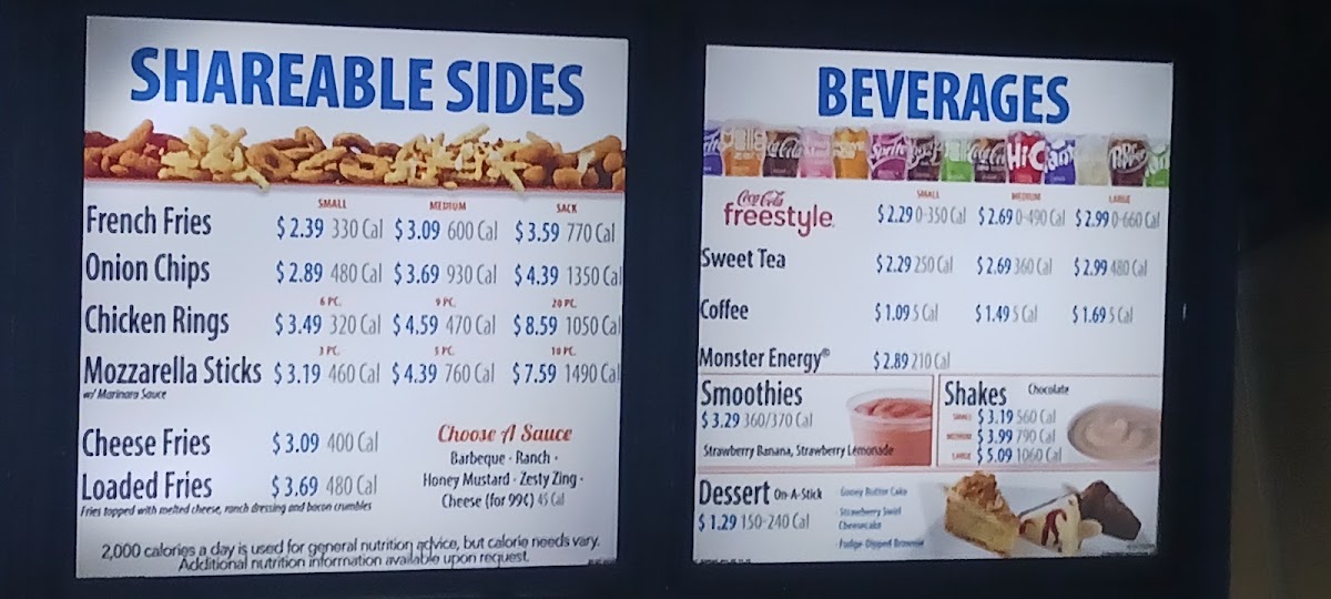 White Castle Photo Menu 1