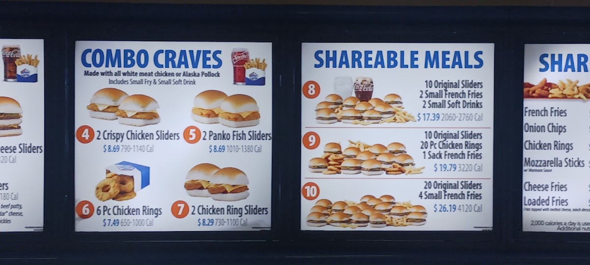 White Castle Photo Menu 3