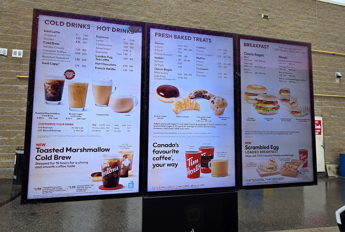 Tim Hortons Photo Menu 1