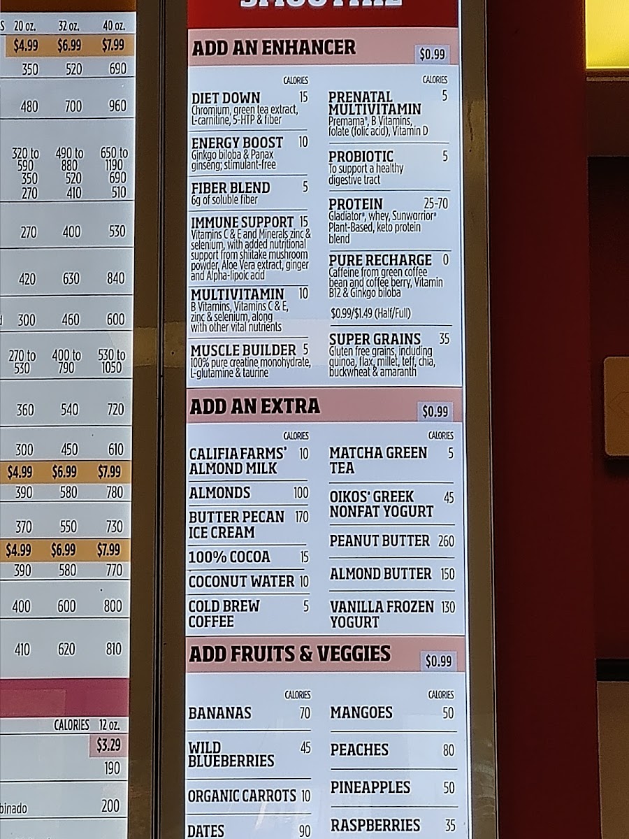 Smoothie King Photo Menu 2